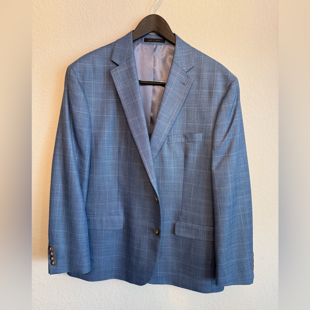 Chaps Classic Blue Checkered Blazer